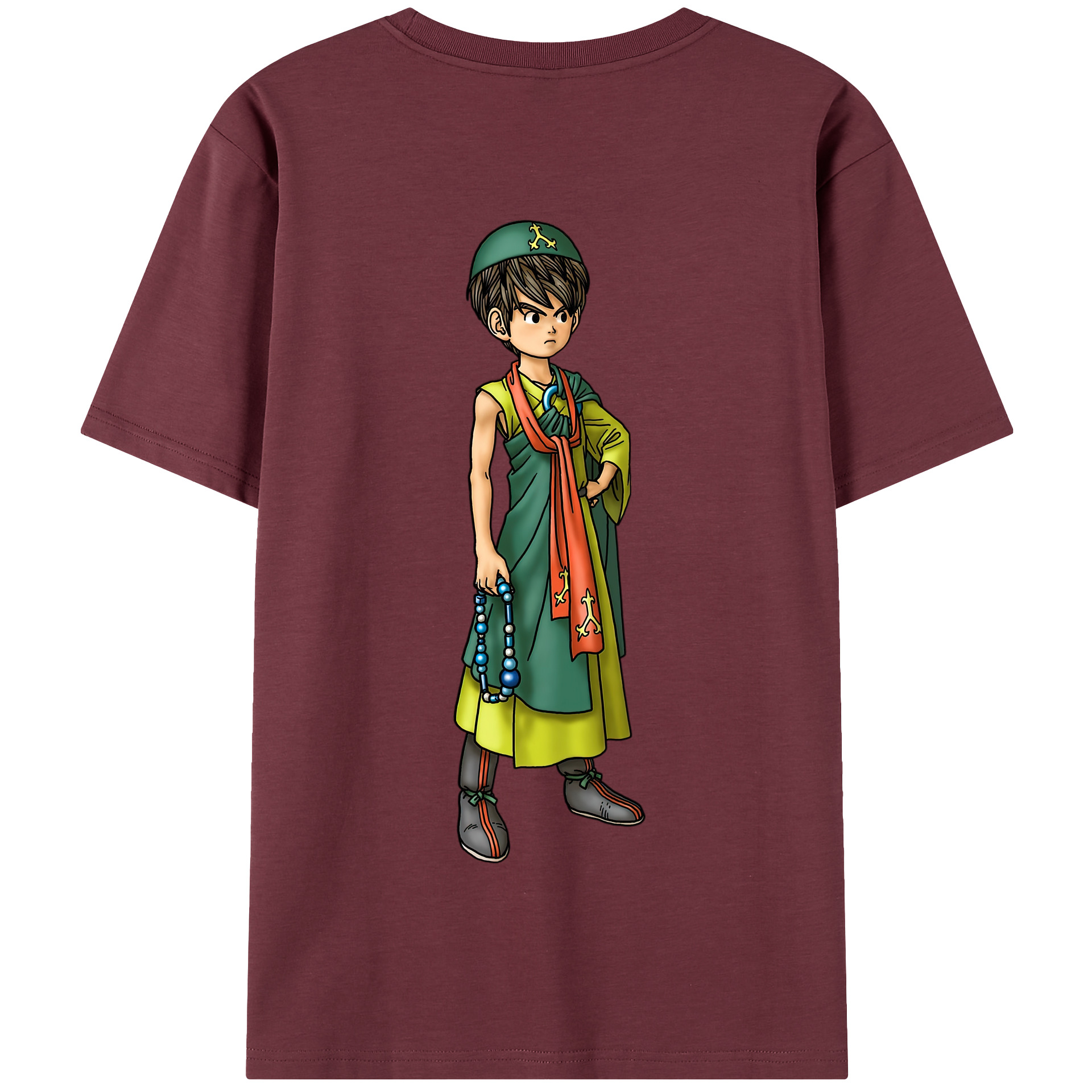 （画像用） ドラゴンクエスト Doragon Kuesuto Dragon Quest 綿100％半袖Tシャツ（背面プリント）